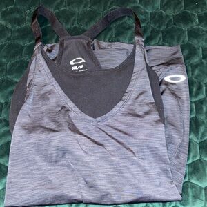 Oakley Charcoal Racerback Tank Top